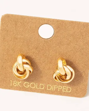 Metallic Knot Stud Earrings