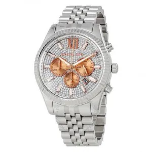 Michael Kors MK8515 Lexington Crystal Pave Dial Men Chronograph Watch