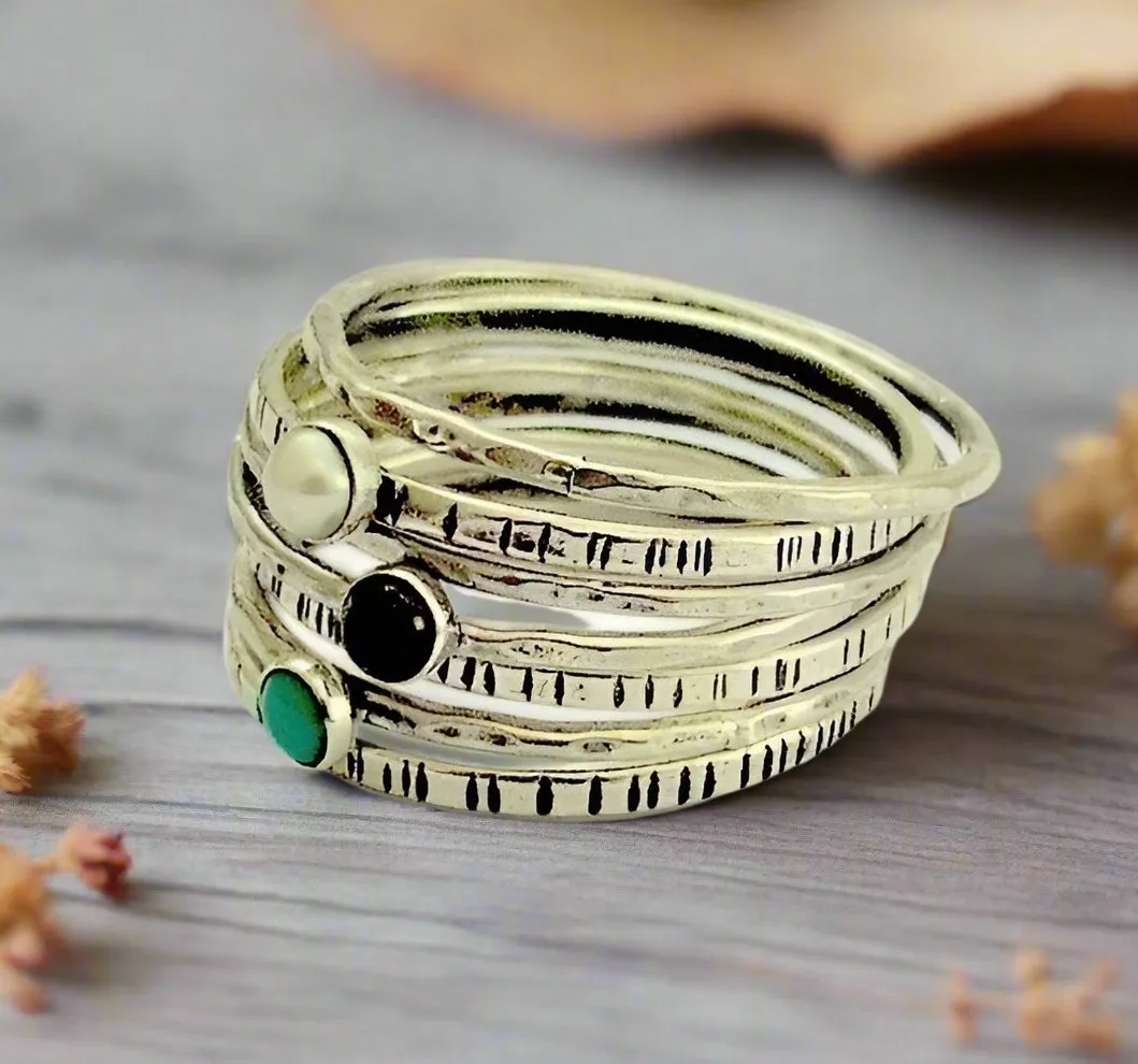 Minimalist Hammered Band - Smile.