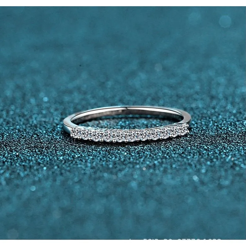 Moissanite Band Ring; Stackable Band ring - RM502
