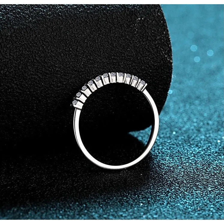 Moissanite Band Ring; Stackable Band ring - RM502