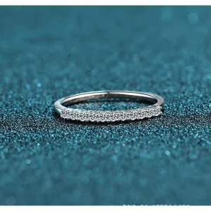 Moissanite Band Ring; Stackable Band ring - RM502