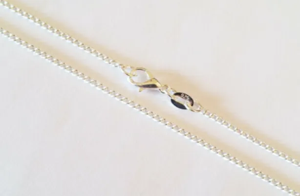 Mothers' and Teens' Chains:  Sterling Silver 18" Curb Chains