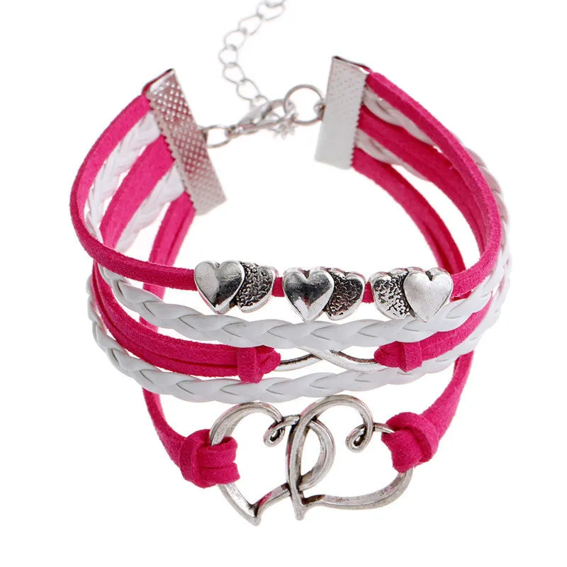 multilayer Charm bracelet anchor bracelet men paracord bracelets love pulsera hombre leather bracelet bijoux homme