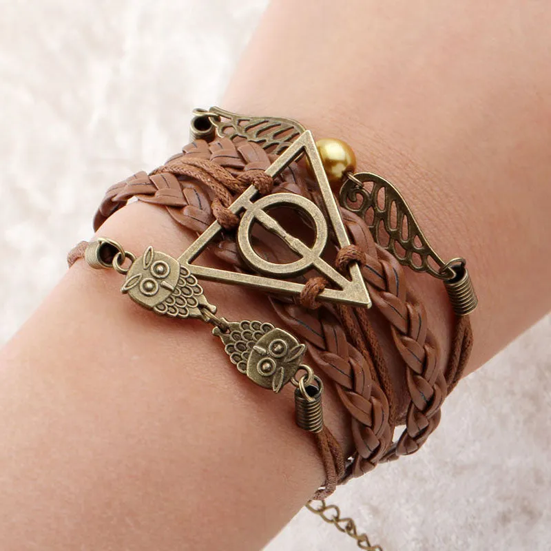 multilayer Charm bracelet anchor bracelet men paracord bracelets love pulsera hombre leather bracelet bijoux homme