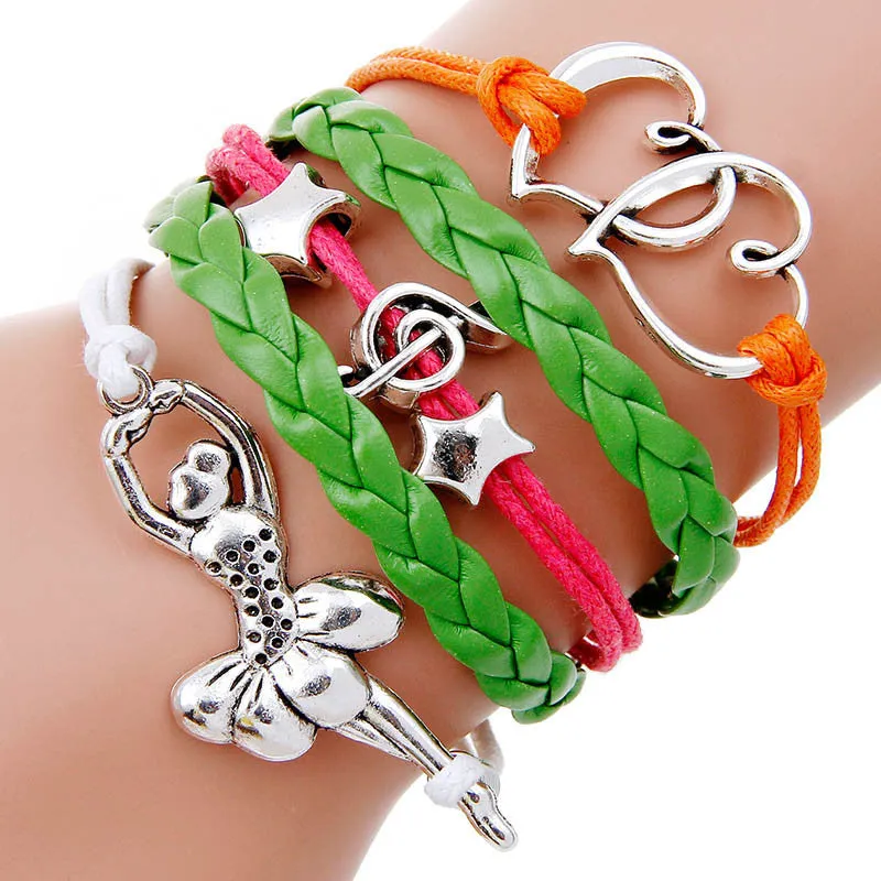 multilayer Charm bracelet anchor bracelet men paracord bracelets love pulsera hombre leather bracelet bijoux homme