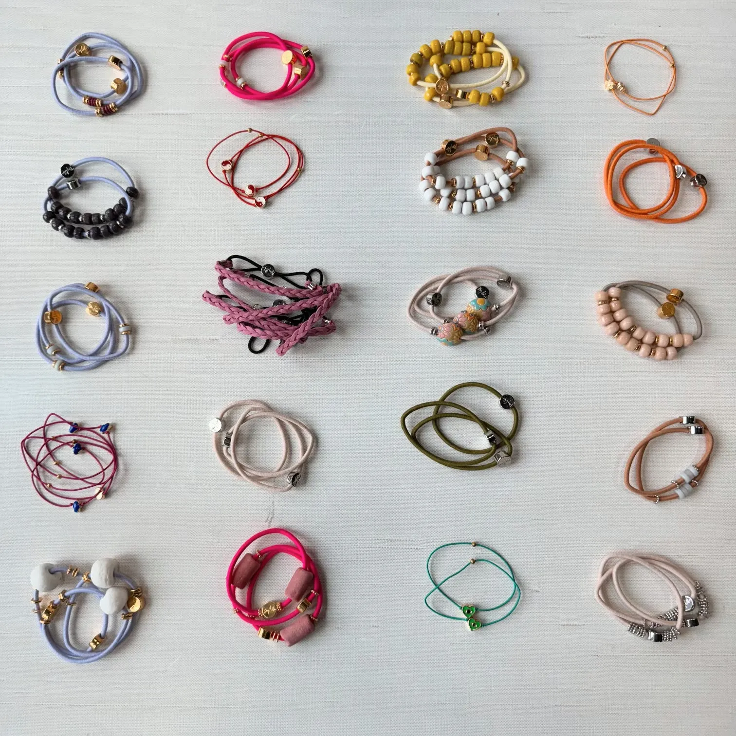 mystery beaded bracelet/hair tie stackers