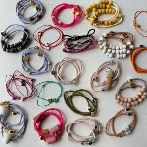 mystery beaded bracelet/hair tie stackers