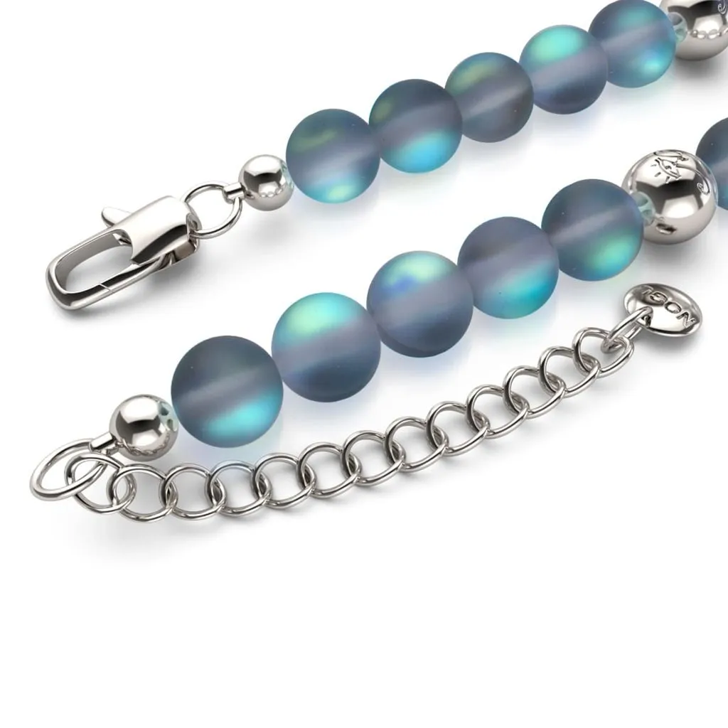 Nogu Grey | Silver | Mermaid Glass Statement Necklace