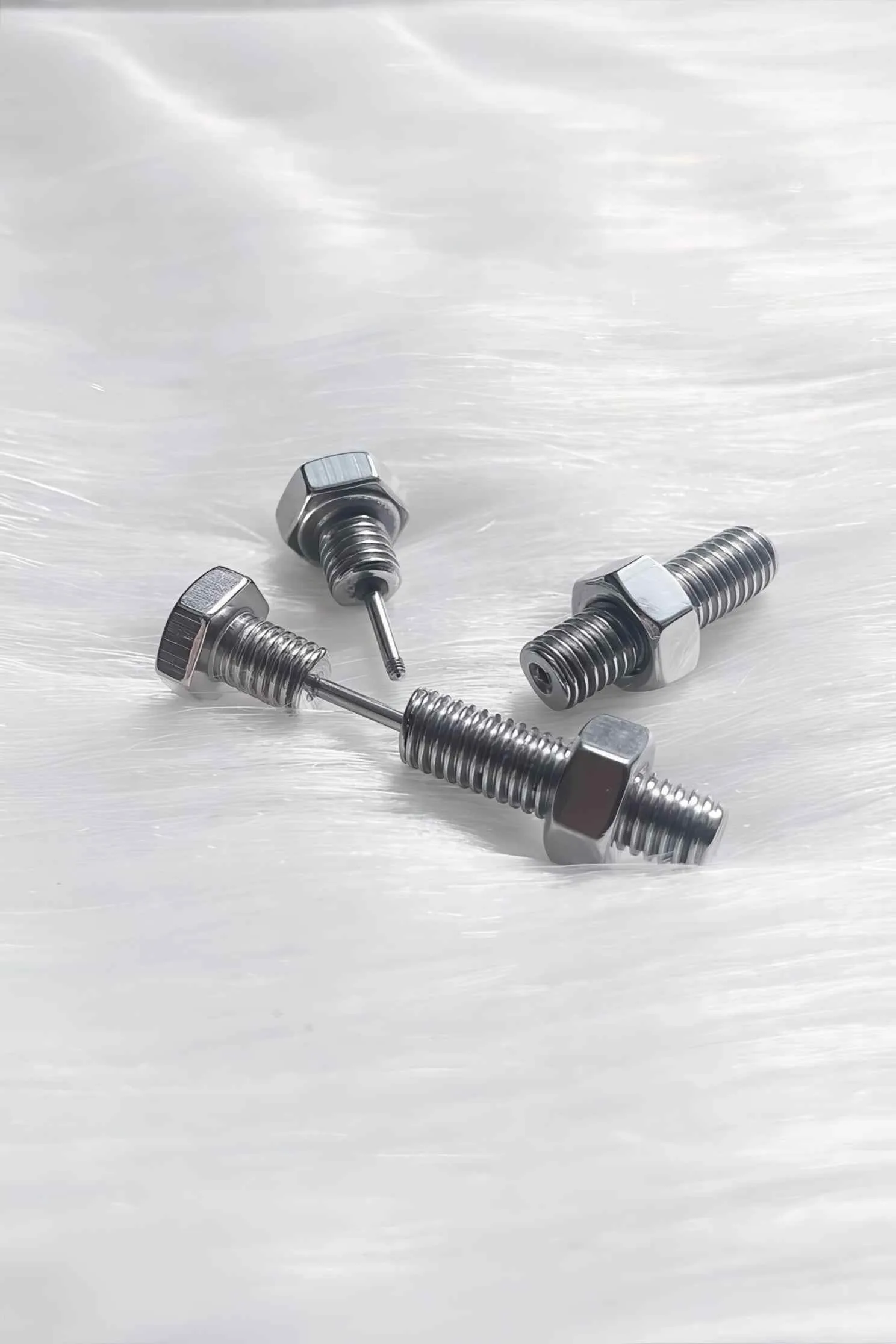 Nut and Bolt Stud Earrings for a Bold Industrial Look