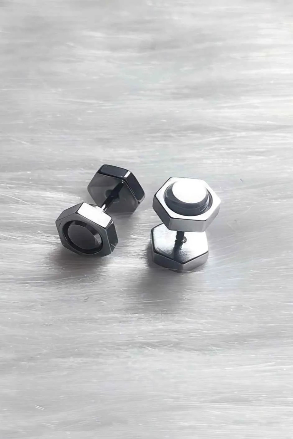 Nut and Bolt Stud Earrings for a Bold Industrial Look