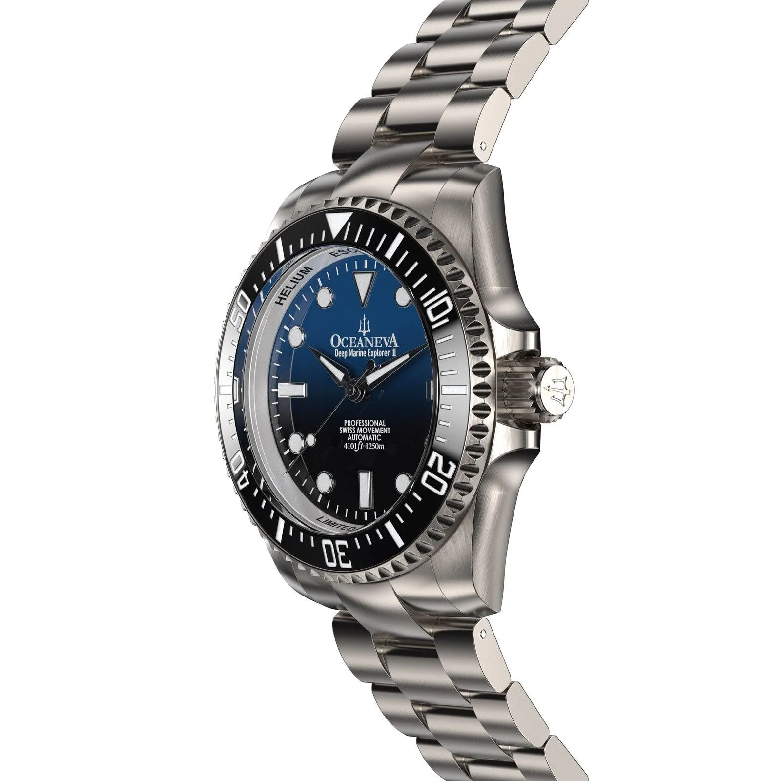 Oceaneva Titanium Deep Marine Explorer II Automatic 1250M Blue Black