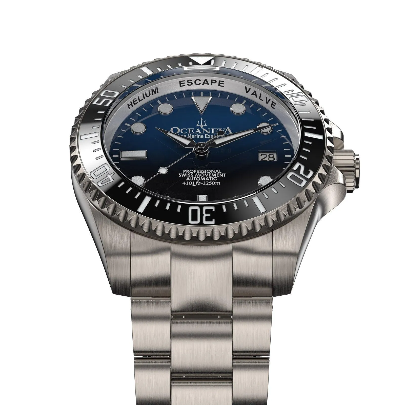 Oceaneva Titanium Deep Marine Explorer II Automatic 1250M Blue Black