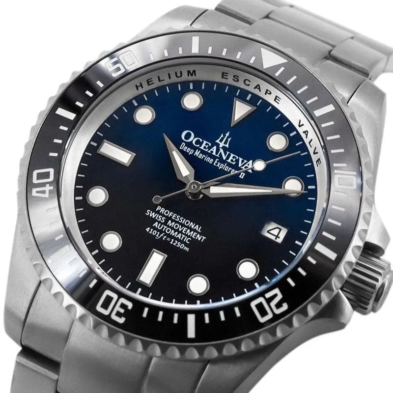 Oceaneva Titanium Deep Marine Explorer II Automatic 1250M Blue Black