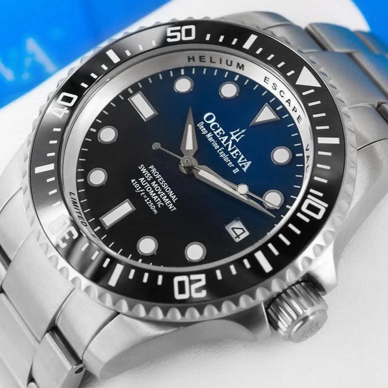 Oceaneva Titanium Deep Marine Explorer II Automatic 1250M Blue Black