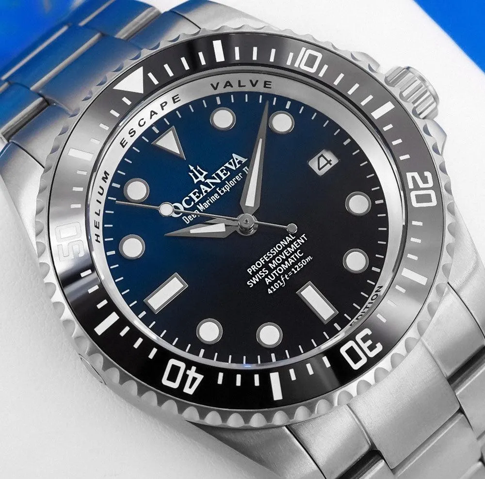 Oceaneva Titanium Deep Marine Explorer II Automatic 1250M Blue Black