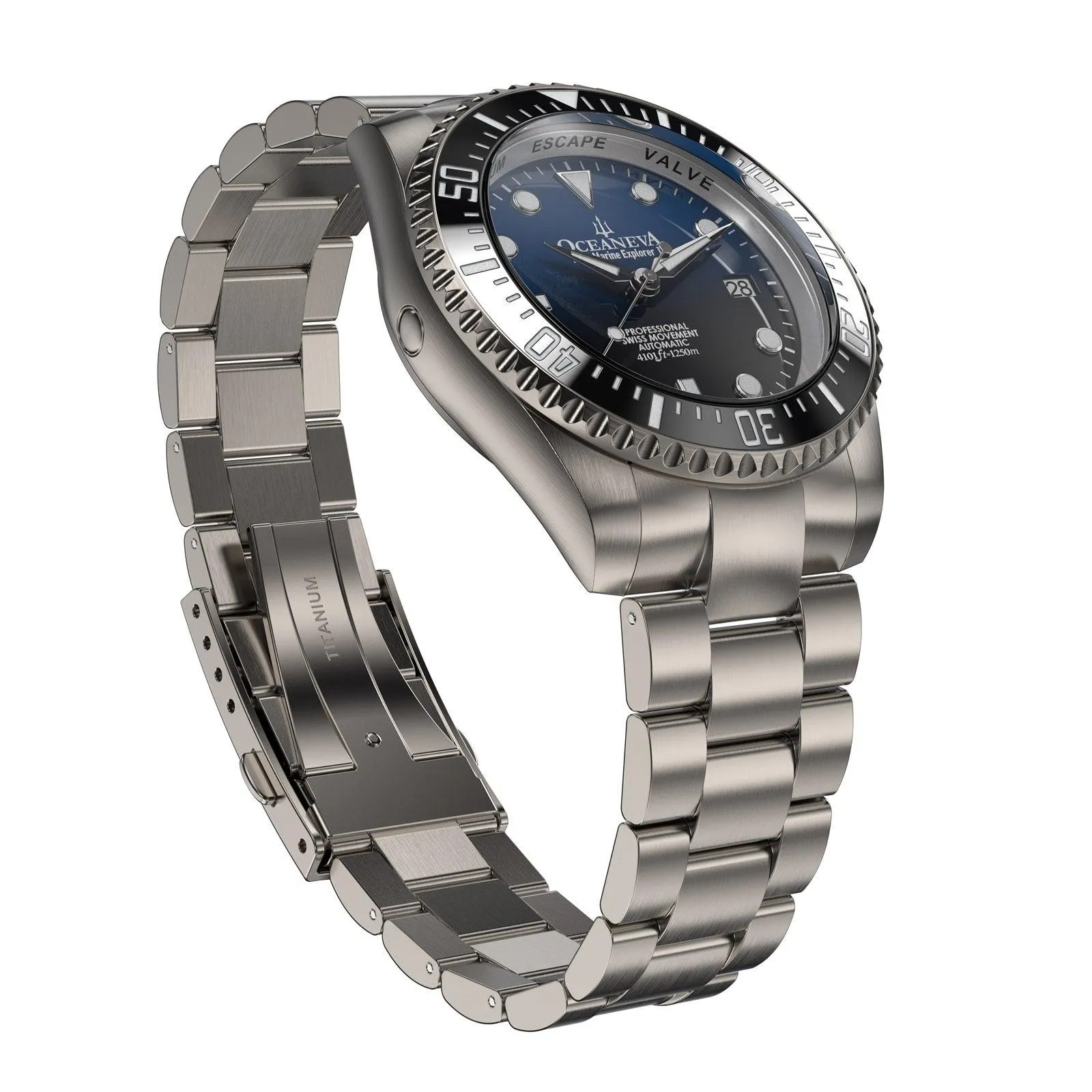 Oceaneva Titanium Deep Marine Explorer II Automatic 1250M Blue Black