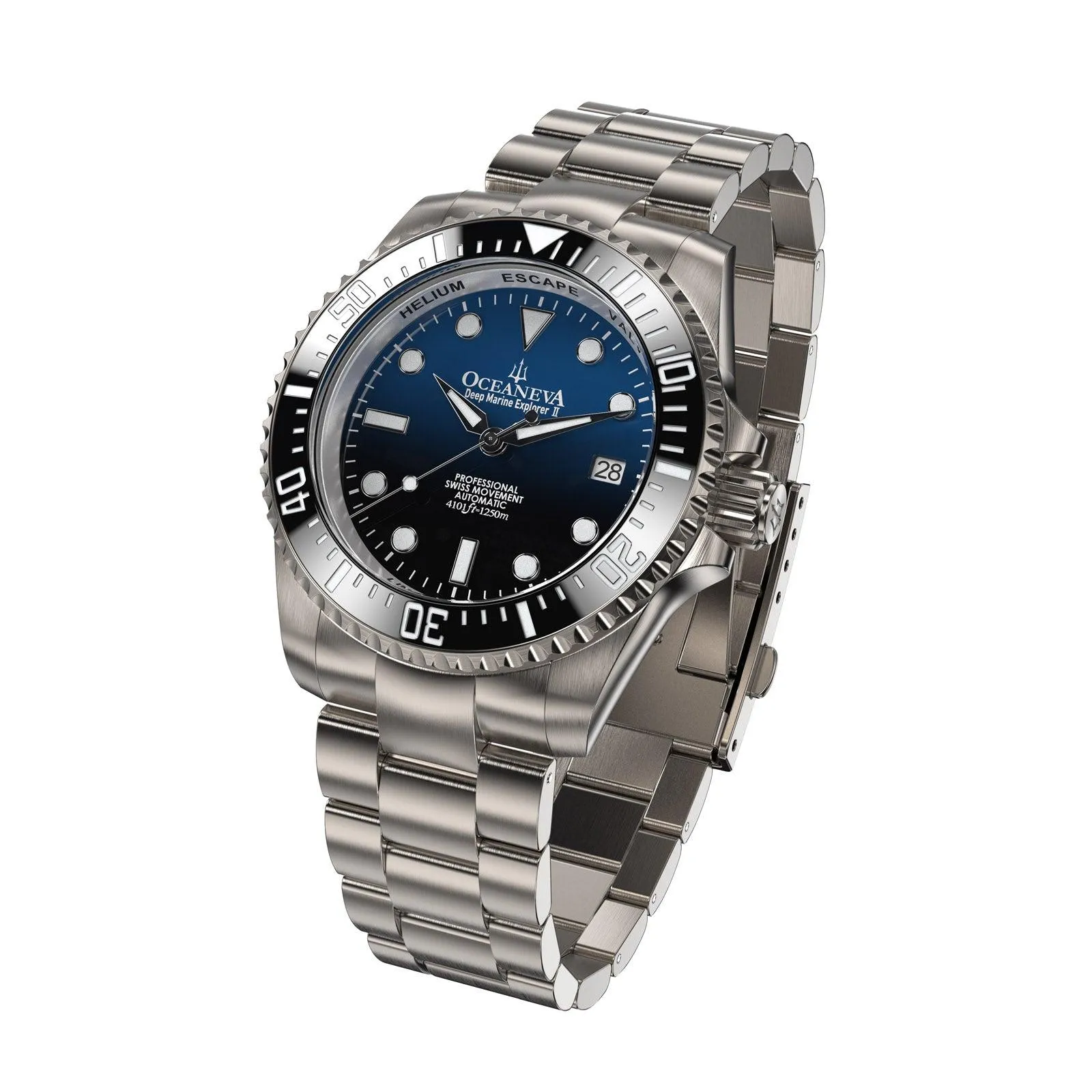 Oceaneva Titanium Deep Marine Explorer II Automatic 1250M Blue Black