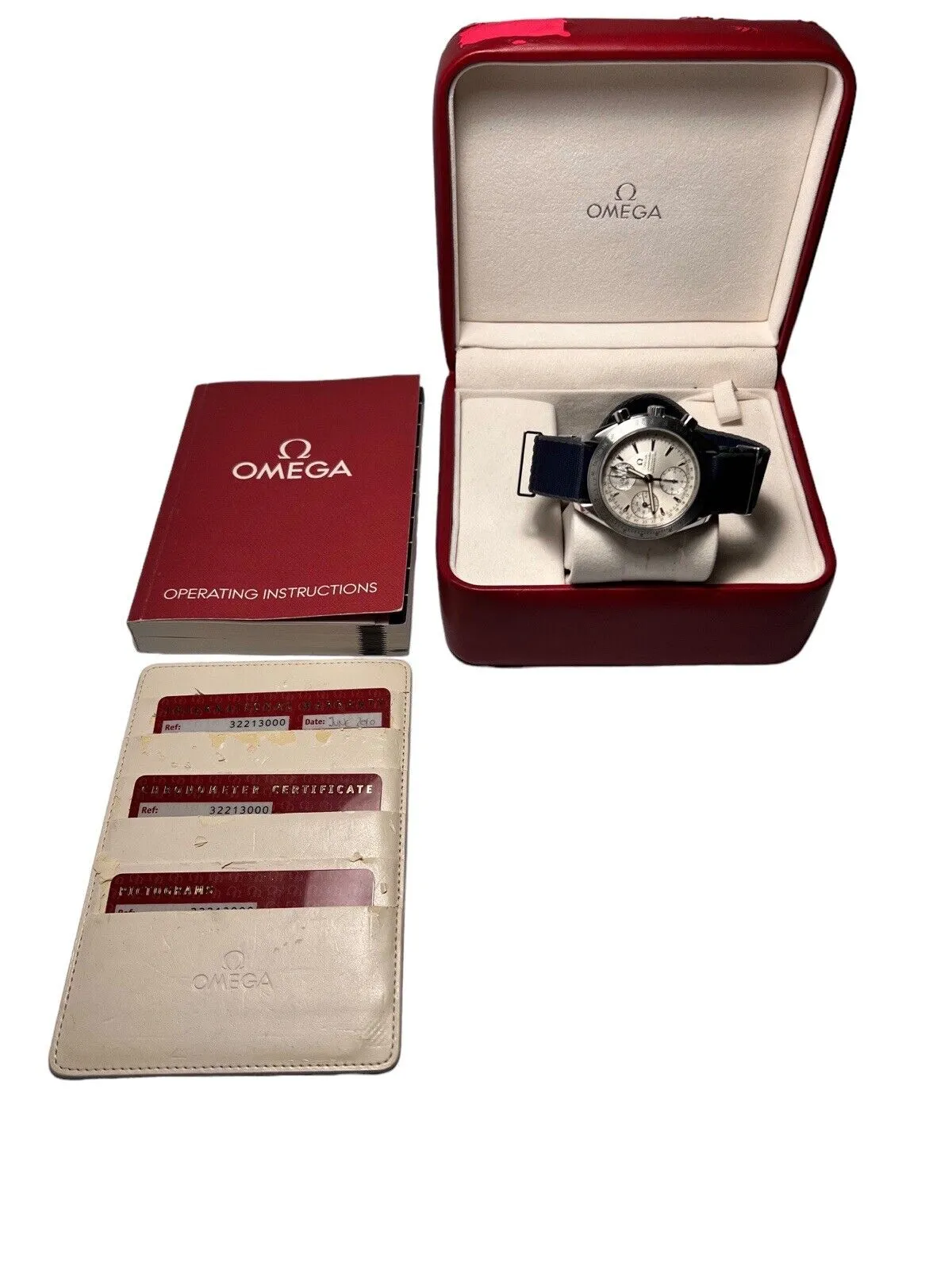 Omega Speedmaster Day Date Ref-3221.30.00 40mm Steel Watch Box And Papers 2010