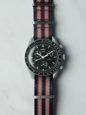 Omega X Swatch MoonSwatch Strap: Premium - Navy & Grey
