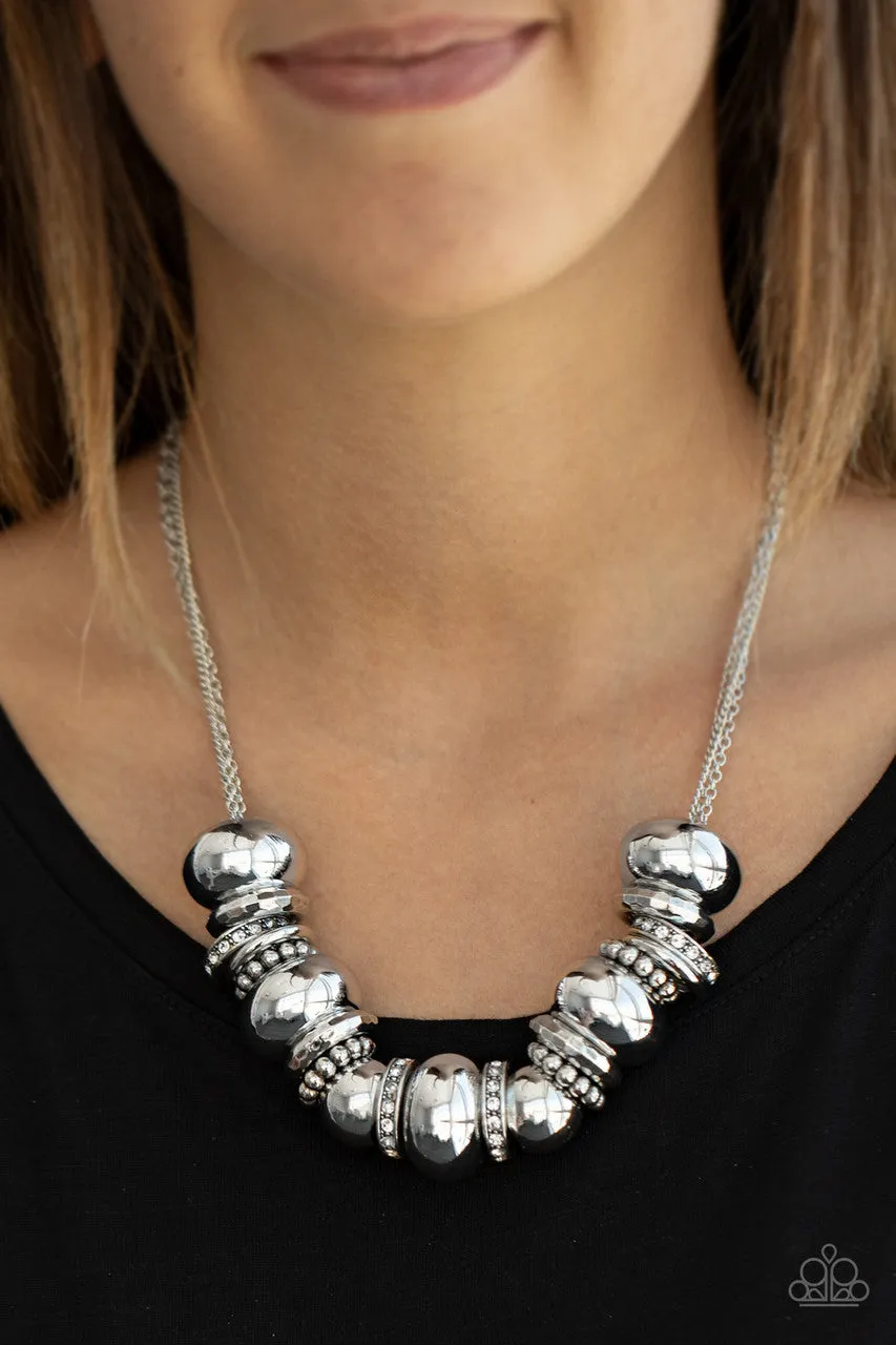 Only the Brave White Paparazzi Necklace