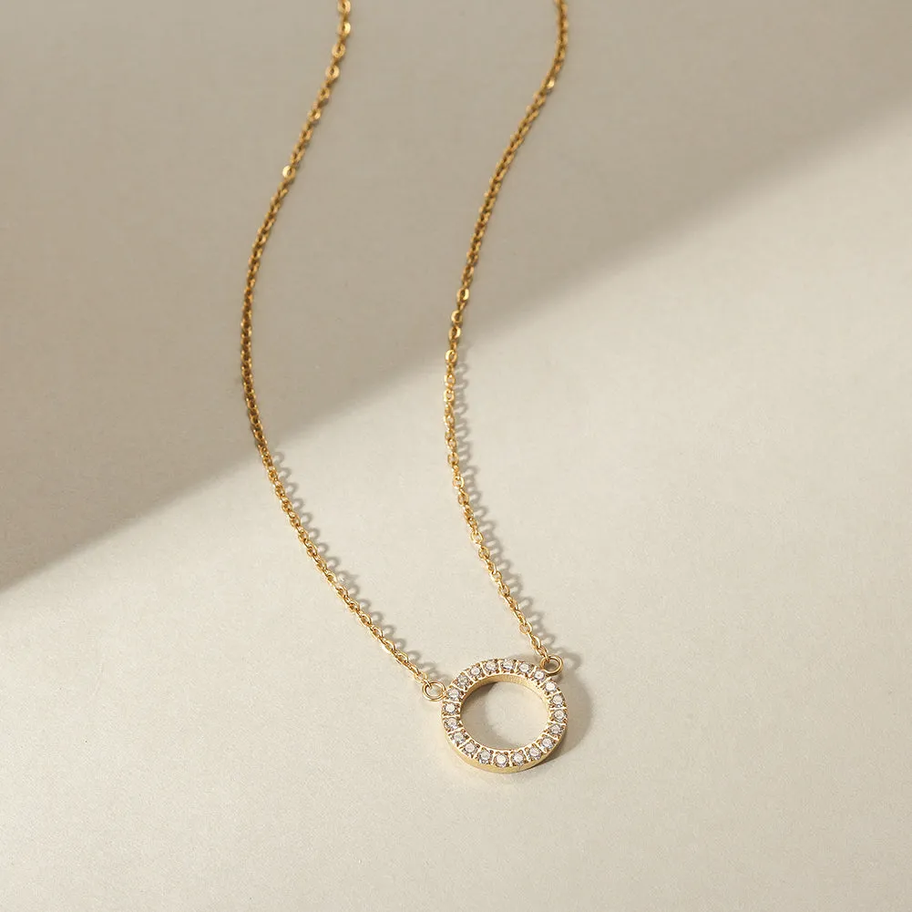 Open Circle Pendant Necklace