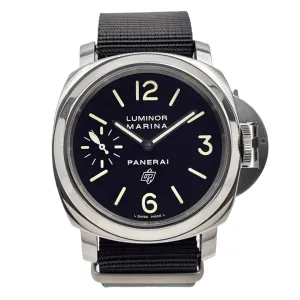 Panerai Luminor Base Logo 44mm Steel Mens Watch PAM01005 Manual Wind