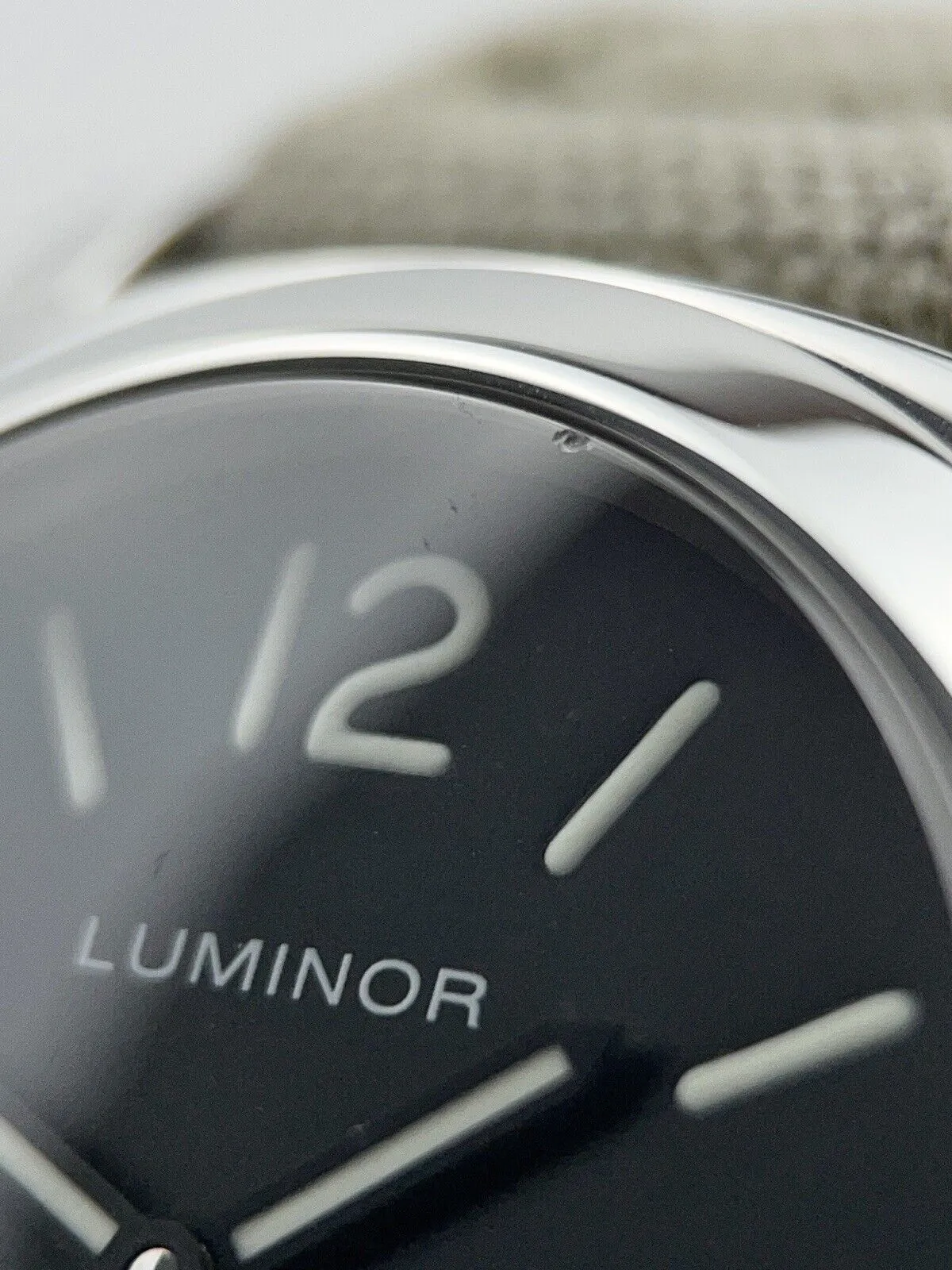 Panerai Luminor Base Logo Manual Wind 44mm Steel Mens Strap Watch PAM00000