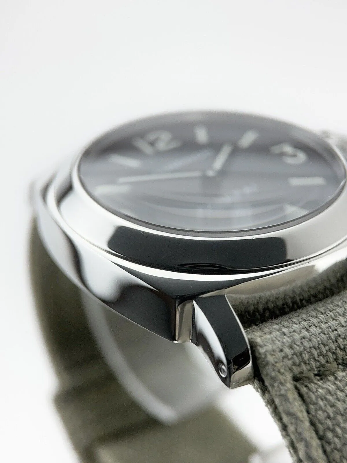 Panerai Luminor Base Logo Manual Wind 44mm Steel Mens Strap Watch PAM00000
