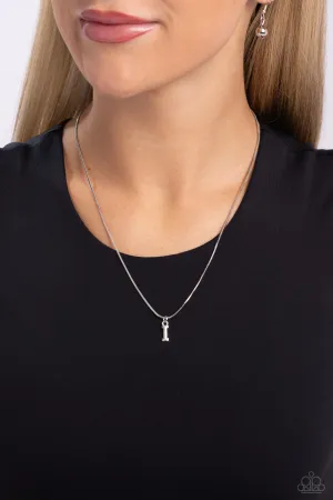 Paparazzi - Seize the Initial - Silver - I Necklace