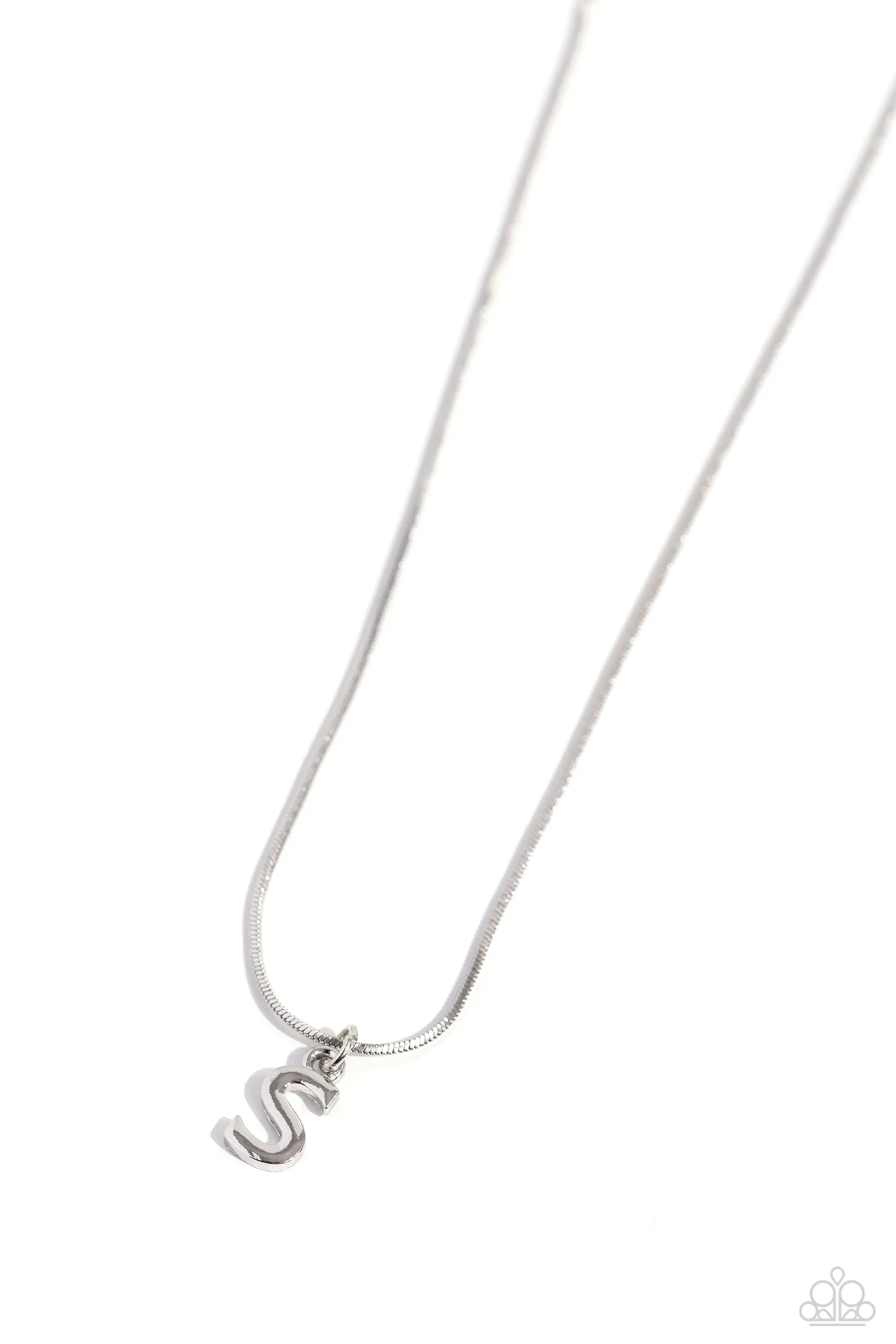 Paparazzi - Seize the Initial - Silver - S Necklace