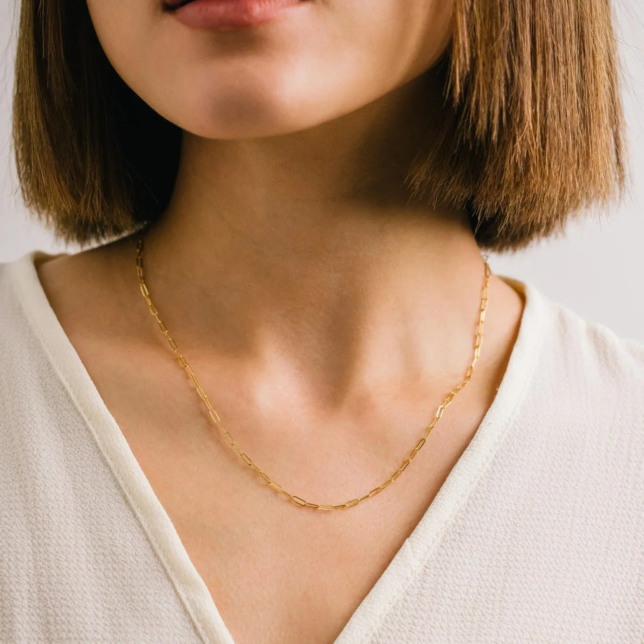 Paperclip Chain GF Necklace