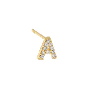 Pavé Initial Stud Earring