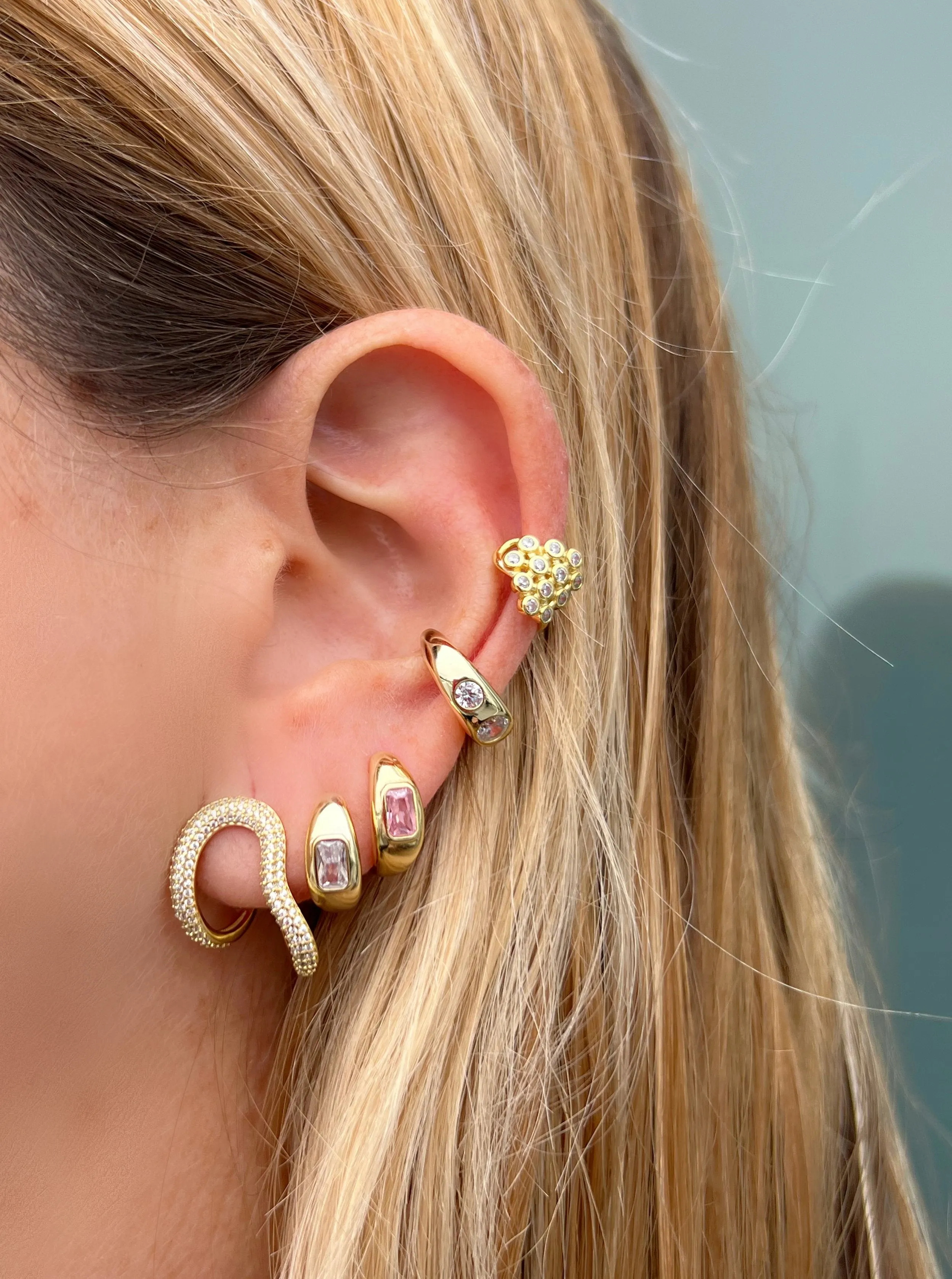 Pave Cage Lobe Earring