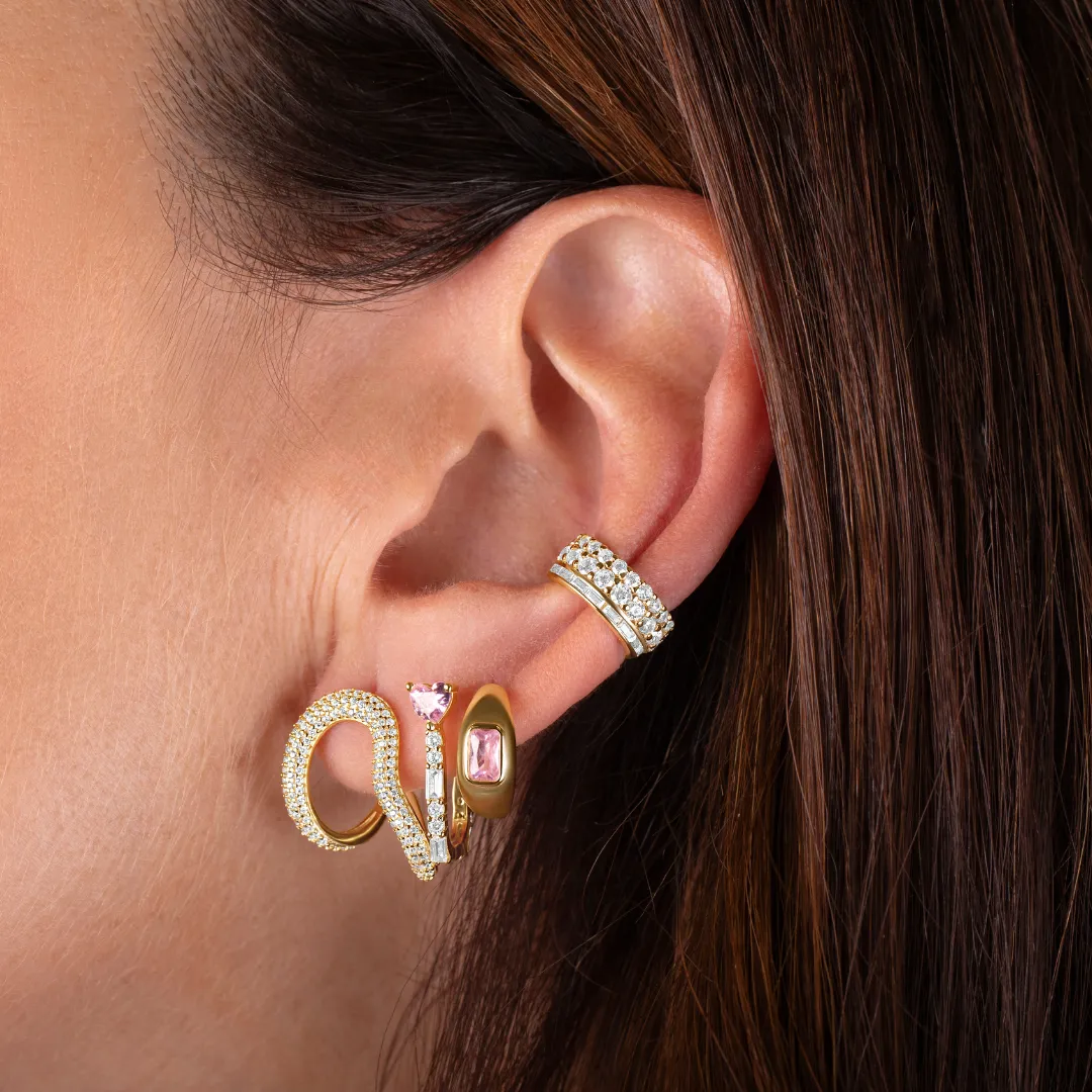 Pave Cage Lobe Earring