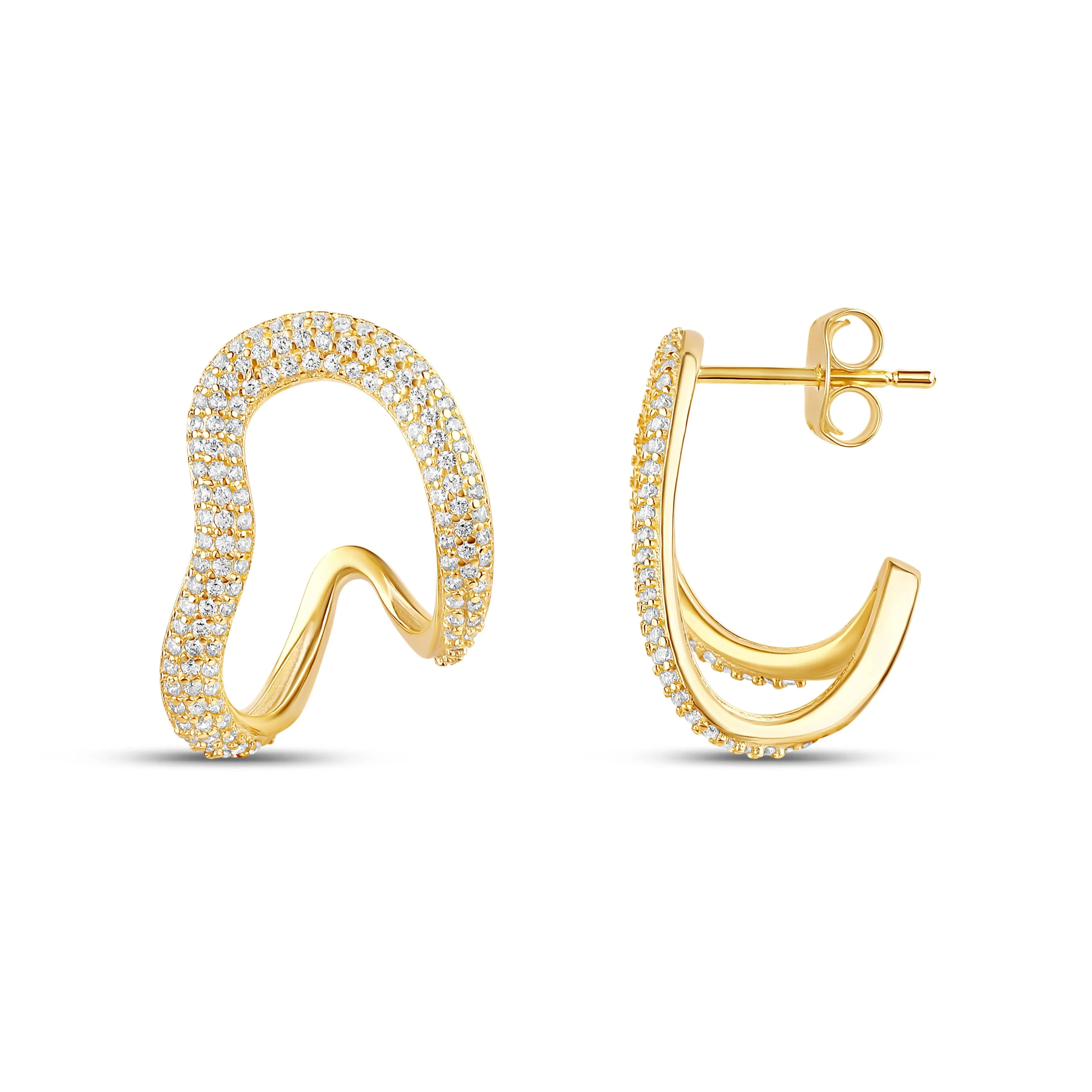 Pave Cage Lobe Earring