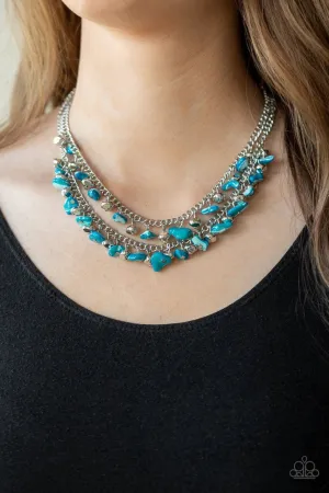 Pebble Pioneer Blue Paparazzi Necklace