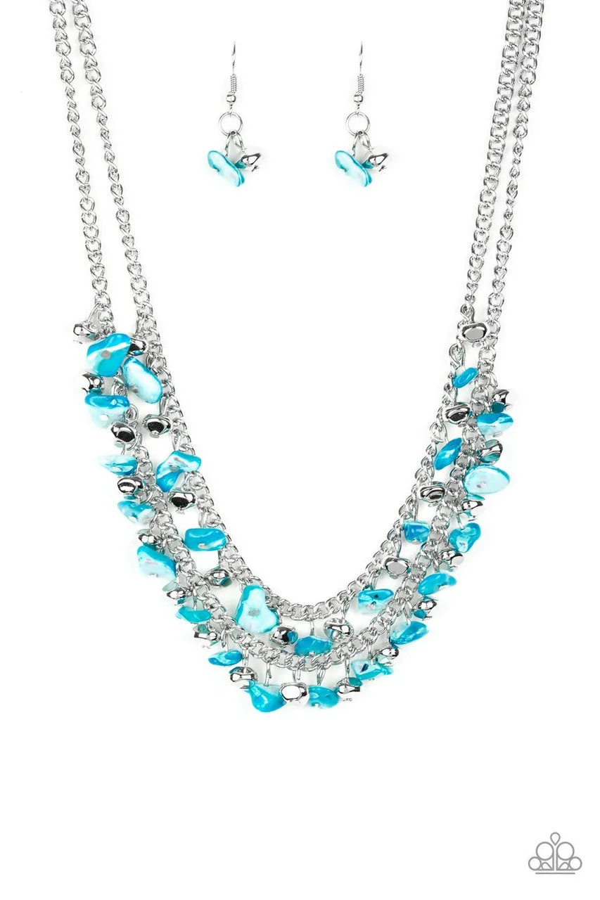 Pebble Pioneer Blue Paparazzi Necklace