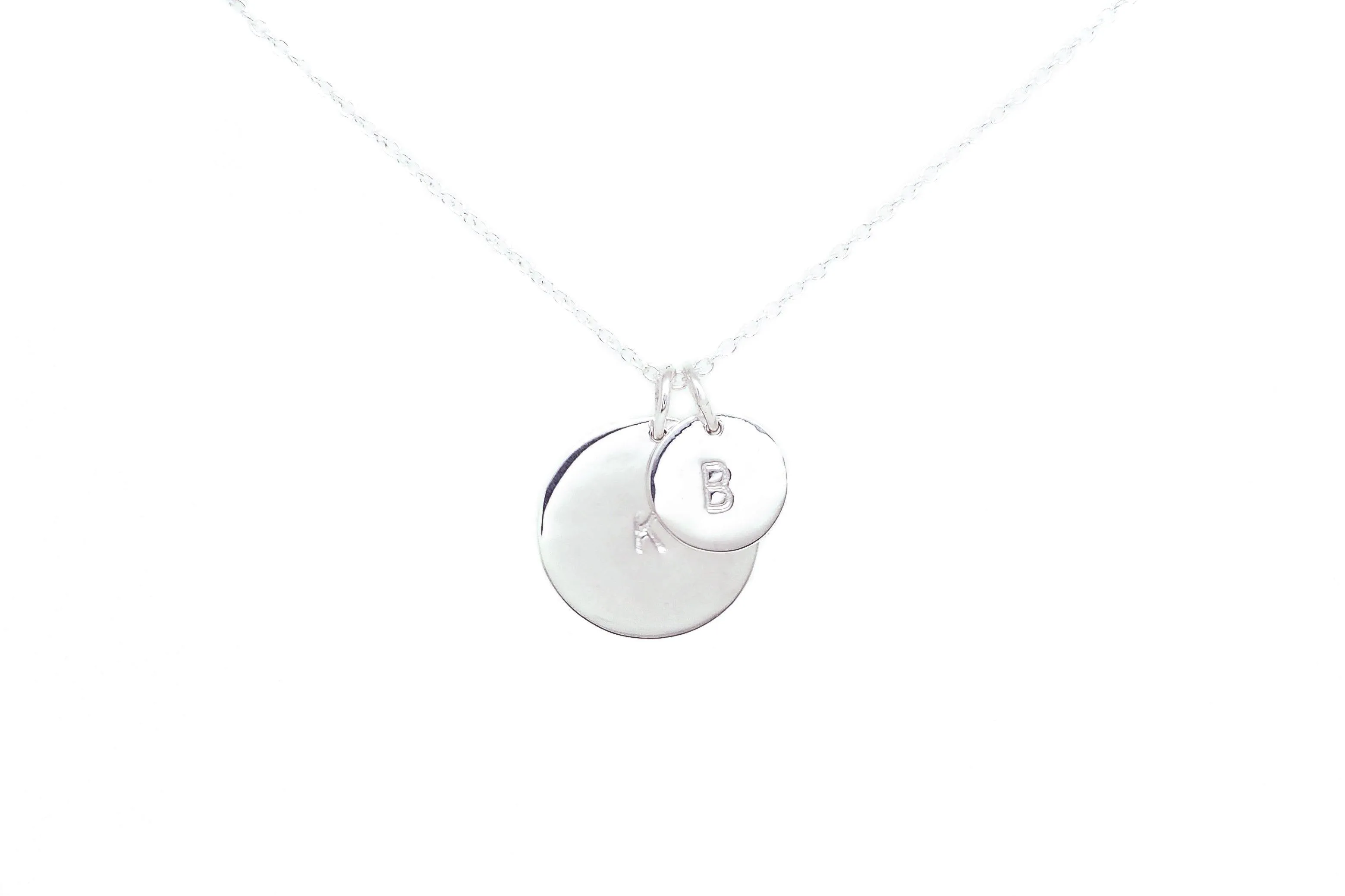Personalised Large Disc Charm in Silver