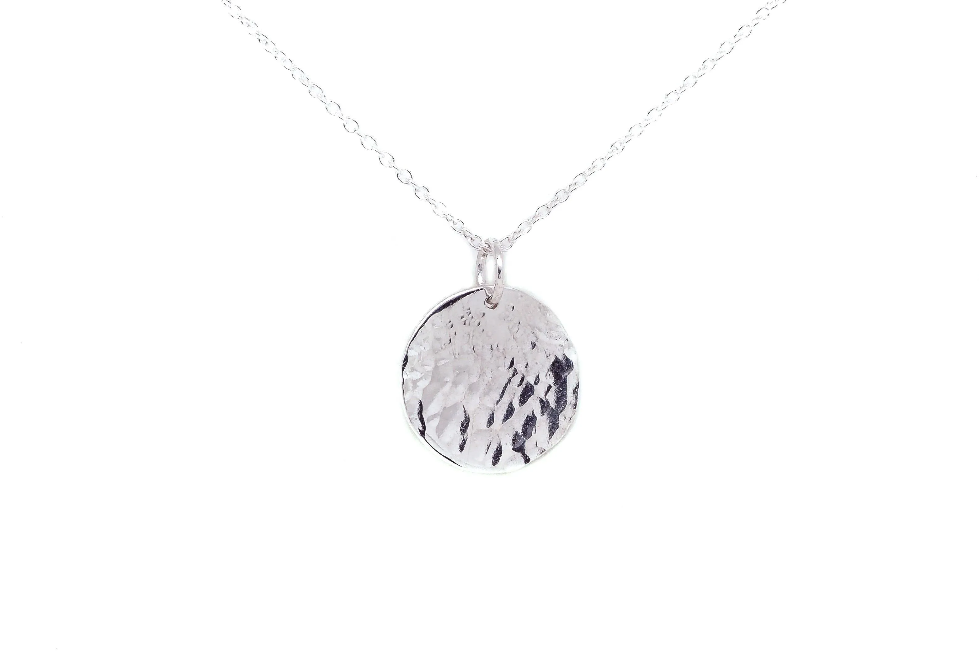 Personalised Large Disc Charm in Silver