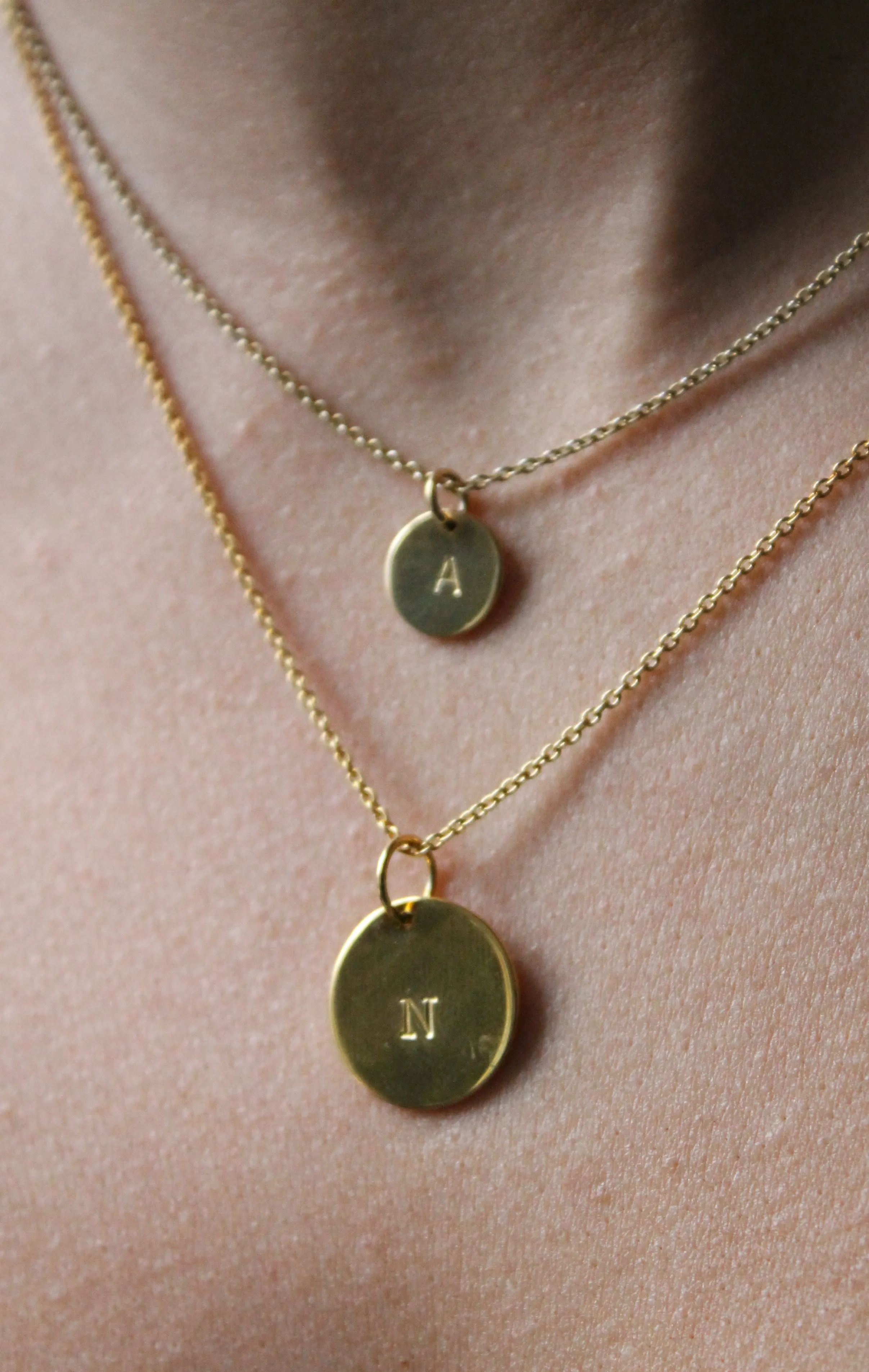 Personalised Large Disc Charm in Silver