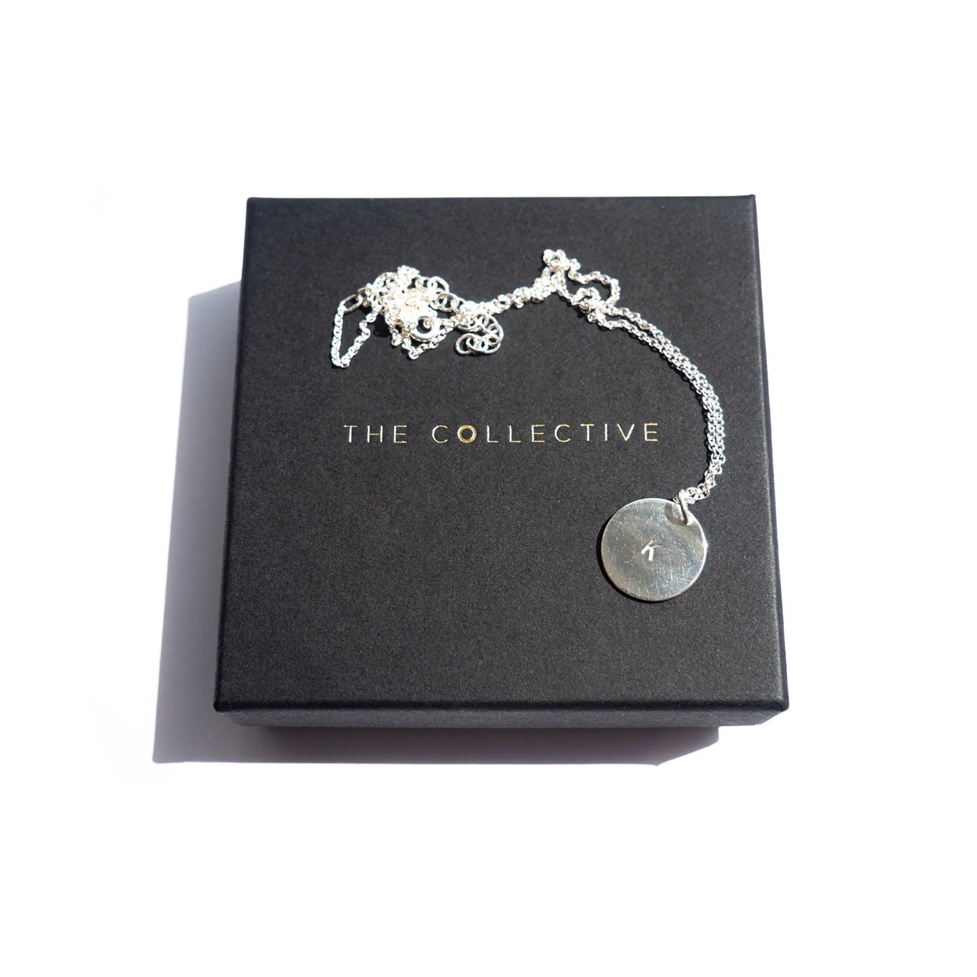 Personalised Large Disc Charm in Silver