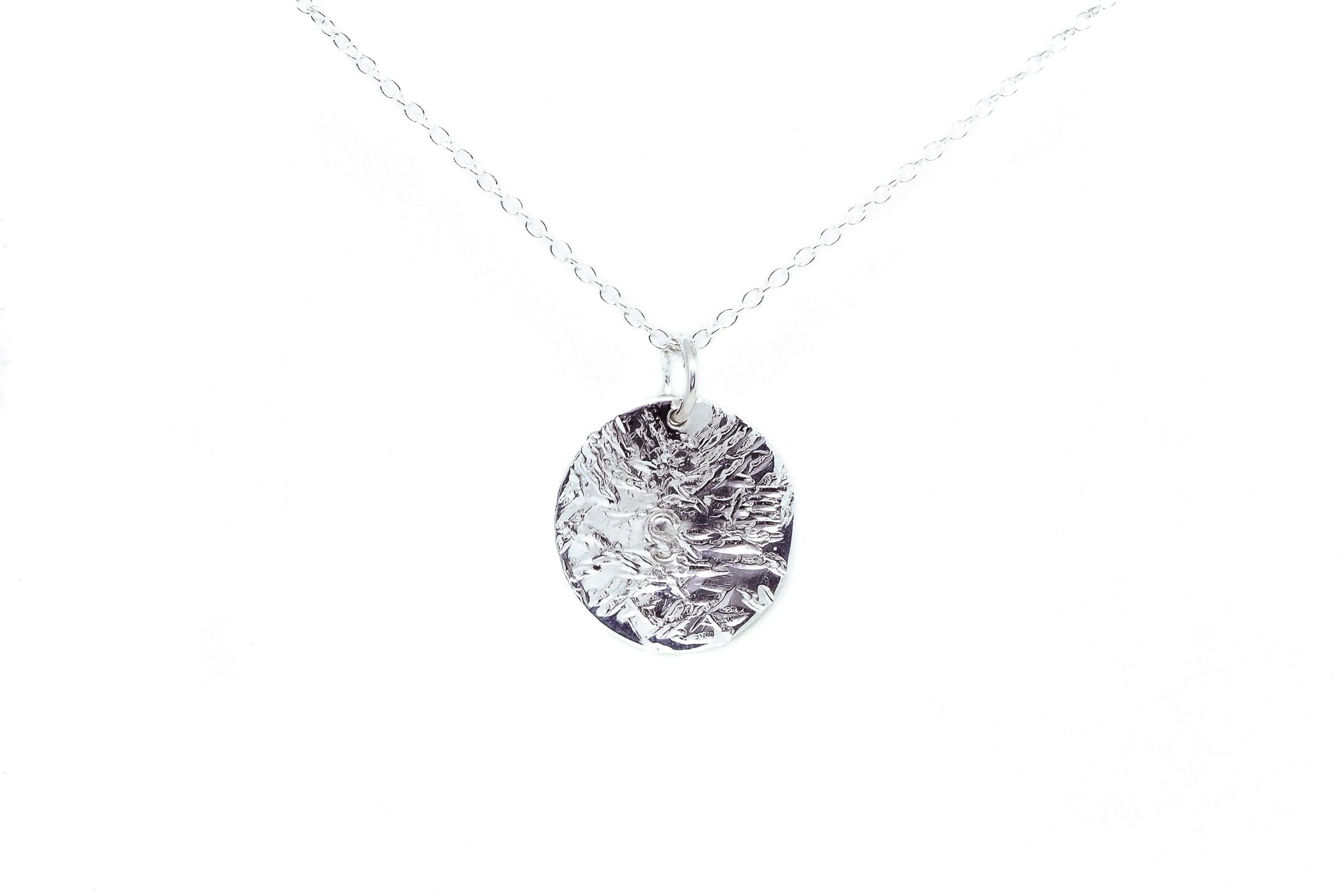 Personalised Large Disc Charm in Silver