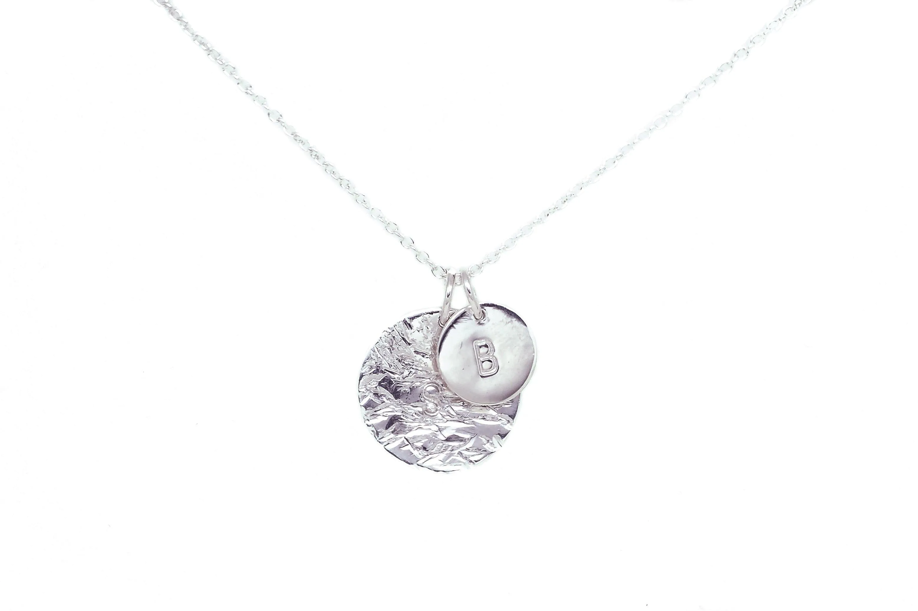 Personalised Large Disc Charm in Silver