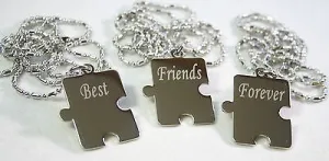 PERSONALIZED PUZZLE PIECES PENDANTS NECKLACE THREE