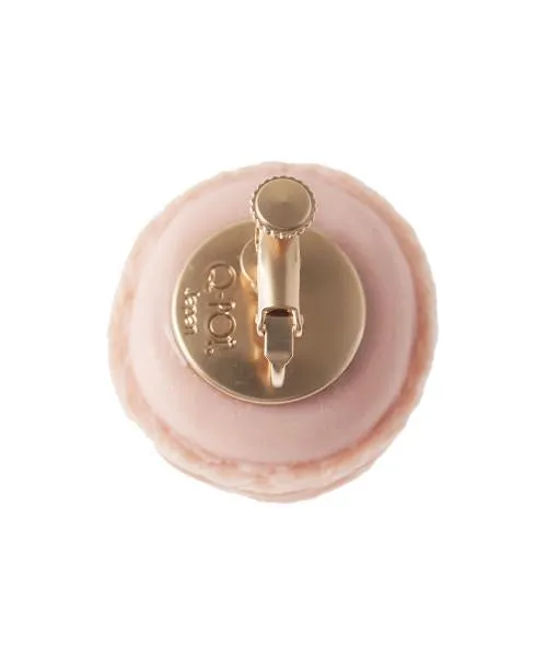 Petit SAKURA Macaron Clip-On Earrings (Pair)【Japan Jewelry】