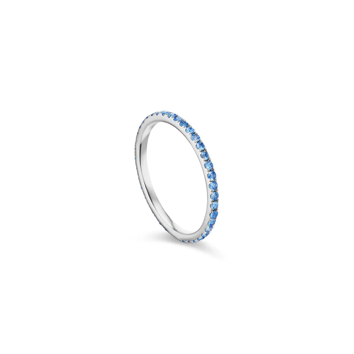Petite Eternity Band in Cornflower Blue Sapphire