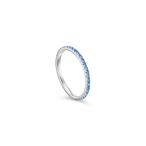 Petite Eternity Band in Cornflower Blue Sapphire