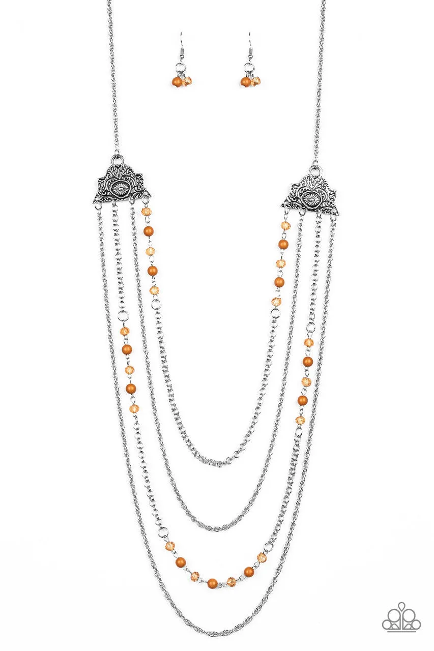 Pharaoh Finesse Brown Paparazzi Necklace