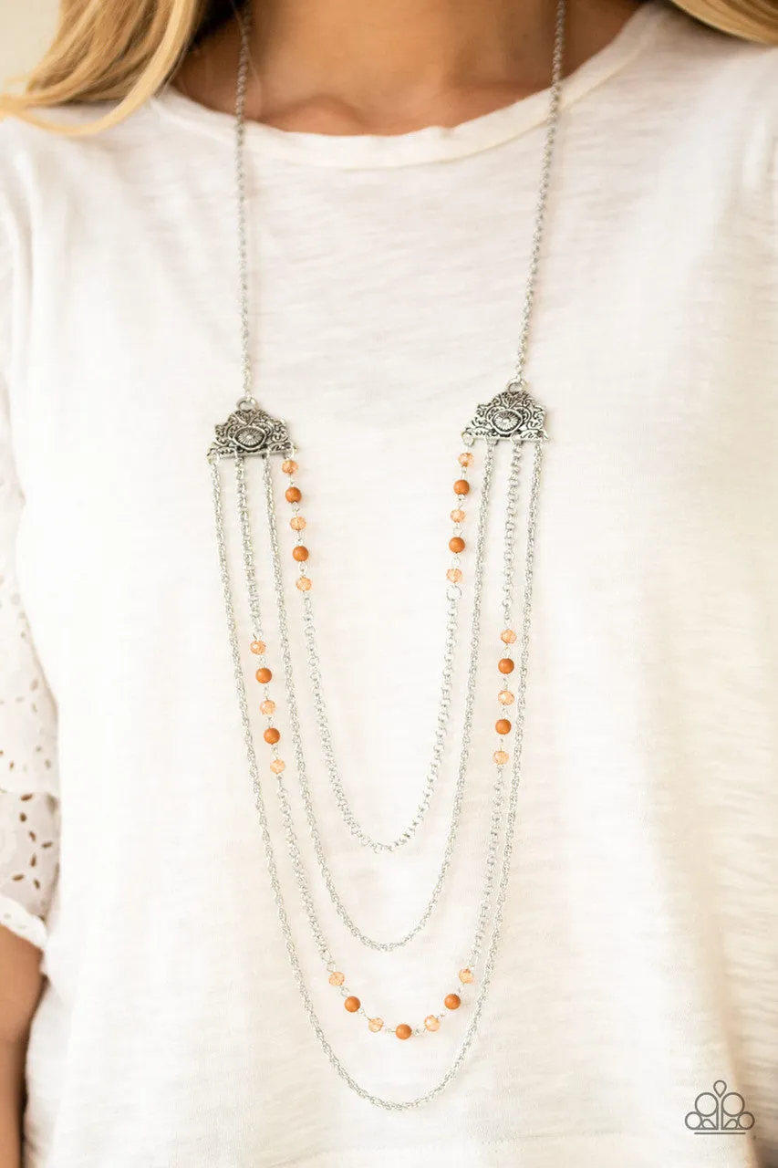 Pharaoh Finesse Brown Paparazzi Necklace